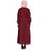 Front open designer abaya- Maroon Front open designer abaya- Maroon