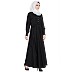 Designer Flared abaya- Black Designer Flared abaya- Black