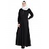 Designer Flared abaya- Black Designer Flared abaya- Black
