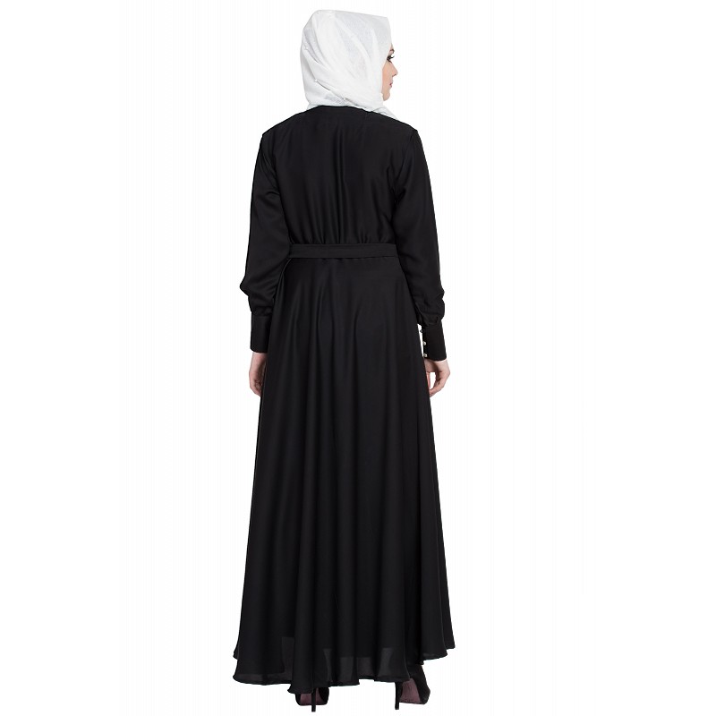 Abaya- Designer large flared abaya at shiddat.com