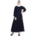 Front open designer abaya- Navy Blue Front open designer abaya- Navy Blue