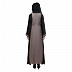Dual colored abaya with side adjustment belt