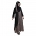 Front open abaya with zipper