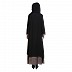 Front open abaya with zipper