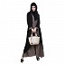 Front open abaya with zipper