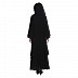 Double layered front open abaya with zipper Double layered front open abaya with zipper