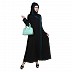 Side open black burqa Side open black burqa