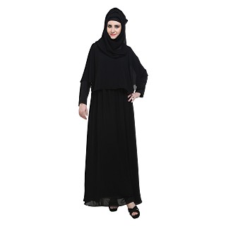 Double layered cape style burqa