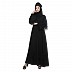 Flare abaya with frills- Black Flare abaya with frills- Black