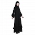 Flare abaya with frills- Black Flare abaya with frills- Black