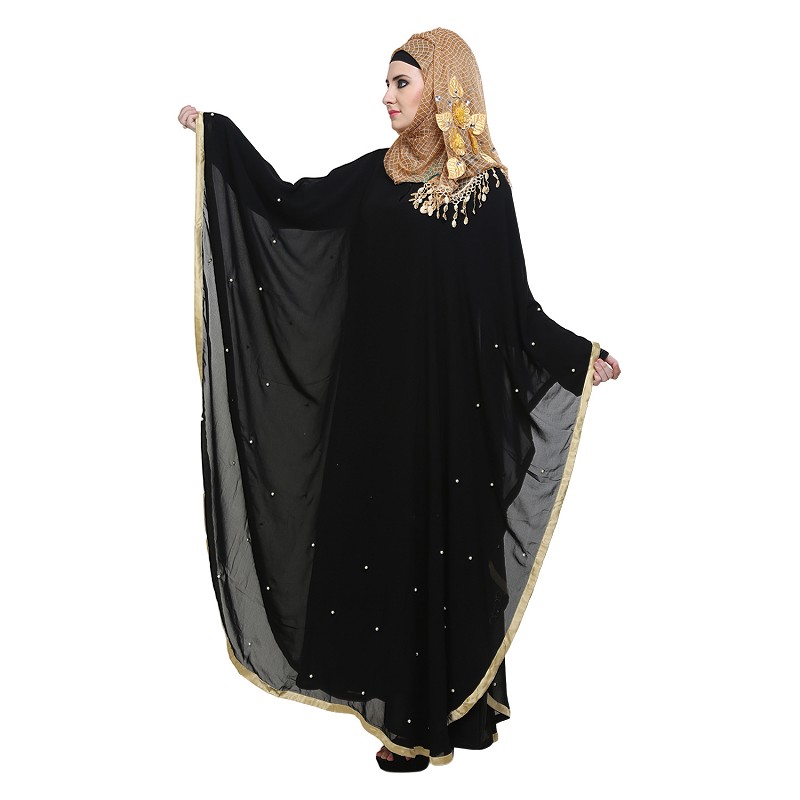 Kaftan abaya- shopping- Double layered bridal kaftaan style abaya