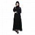 Double layered flared abaya- Black Double layered flared abaya- Black