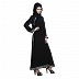 Double layered flared abaya- Black Double layered flared abaya- Black