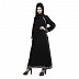 Double layered flared abaya- Black Double layered flared abaya- Black
