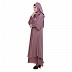 Front-open double layered abaya- Puce Pink Front-open double layered abaya- Puce Pink