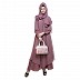 Front-open double layered abaya- Puce Pink Front-open double layered abaya- Puce Pink