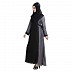 Flared abaya with side belts 