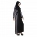 Flared abaya with side belts 