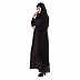 Abaya- Black and Purple front open double layered