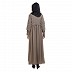 Abaya with pleated designer sleeves Abaya with pleated designer sleeves