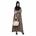 Abaya with pleated designer sleeves Abaya with pleated designer sleeves