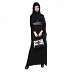 Kaftan style abaya in Black lycra Kaftan style abaya in Black lycra