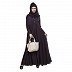 Flared pleated abaya- Purple Flared pleated abaya- Purple