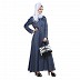 Denim A-Shaped Abaya