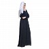 Double layered printed abaya- Blue