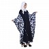 Kaftan Burqa- Printed on navy blue colour fabric