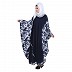 Kaftan Burqa- Printed on navy blue colour fabric
