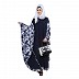 Kaftan Burqa- Printed on navy blue colour fabric