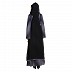 Double Layered abaya -Black & Shaded  color With Zari Work  Double Layered abaya -Black & Shaded  color With Zari Work