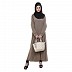 Pleated abaya- Fawn color Pleated abaya- Fawn color
