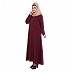 Pleated abaya- Maroon