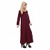 Pleated abaya- Maroon