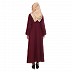Pleated abaya- Maroon