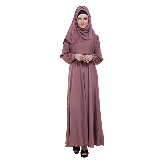 Designer Flare abaya- Bay Pink