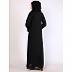 Daily wear A-Line abaya with complementary Hijab- Black