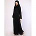 Daily wear A-Line abaya with complementary Hijab- Black