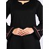 Daily wear A-Line abaya with complementary Hijab- Black
