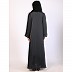Daily wear A-Line abaya with complementary Hijab-Dark Grey