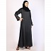 Daily wear A-Line abaya with complementary Hijab-Dark Grey