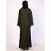 Daily wear A-Line abaya with complementary Hijab-Olive