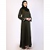 Daily wear A-Line abaya with complementary Hijab-Olive
