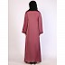 Daily wear A-Line abaya with complementary Hijab-Puce Pink