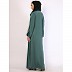 Premium Zoom fabric abaya with embroidery work-Turquoise