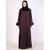 Premium Zoom fabric abaya with embroidery work-Wine