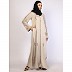 Imported Tik-Tok fabric abaya with embroidery work-Spanish white