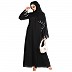 Premium embroidery work abaya with matching hijab-Black